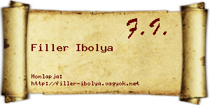 Filler Ibolya névjegykártya