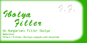 ibolya filler business card